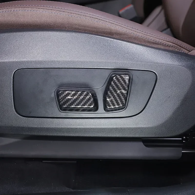 

For BMW X1 X2 IX1 U11 2023-2025 ABS Carbon Fiber Car Seat Adjust Button Cover Trim Sticker Interior Car Accessories