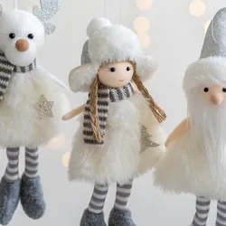 Noel 2022 Christmas Angel Plush Girls Pendant Christmas Tree Ornament Christmas Decoration for Home Xmas Gifts New Year 2023