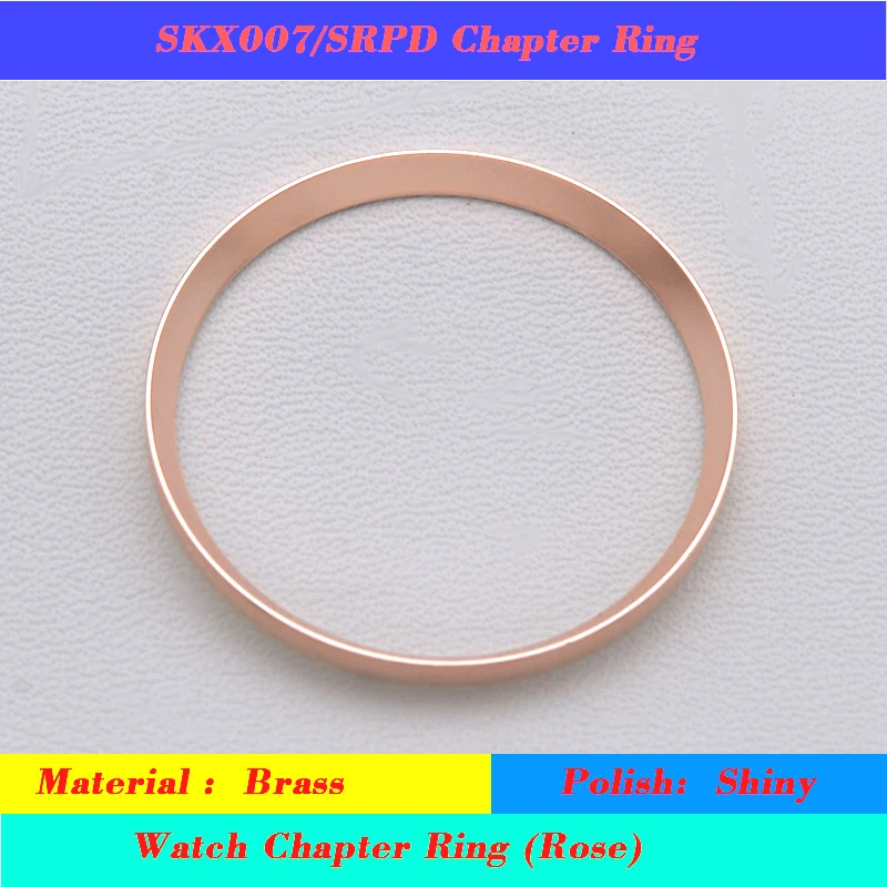 Mod Watch Chapter Ring Brass For  SKX007 SKX009 SRPD53 NH35 NH36 Movement Watch Case Repair Tool Parts Aftermarket Replacem