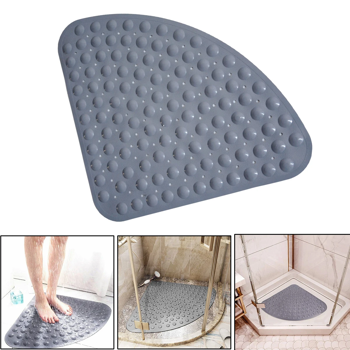 1 PCS Non-slip Sector Bath Mat Bathroom Safety Shower Bath Massage Pad Bathroom Suction Cup Carpet Non-slip Bath Mat