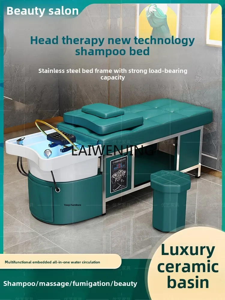 LYN ceramic basin head treatment shampoo bed barber shop special Thai massage fumigation water circulating bed