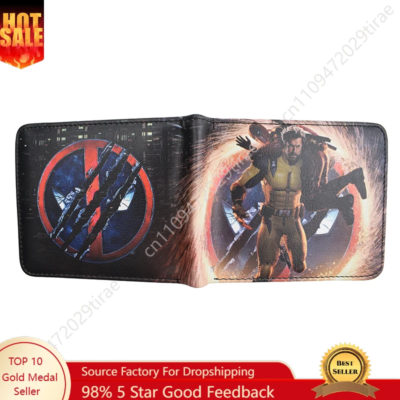 

New Comics Film Deadpool & Wolverine Wallet Short Purse Cosplay Accessories