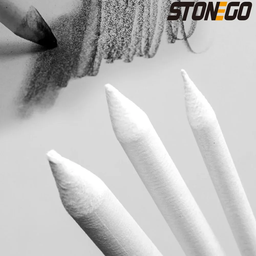 STONEGO 6PCS Sketch Drawing Pen Artistic White Pencil Tool for Shading and Shadows Office Art Supplies