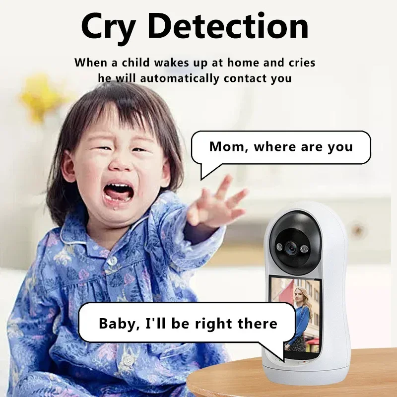 hi3MP One Click Call Video Intercom Gimbal Camera Baby Monitor Pan Tilt Zoom Security Camera