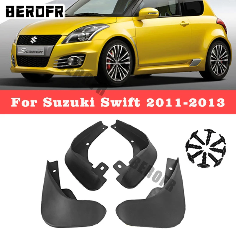 For Suzuki Swift 2011 2012 2013 Front Rear Mud Flaps  Fender Splash Guards Mudflaps Mudguards Mud Flaps 4PCS