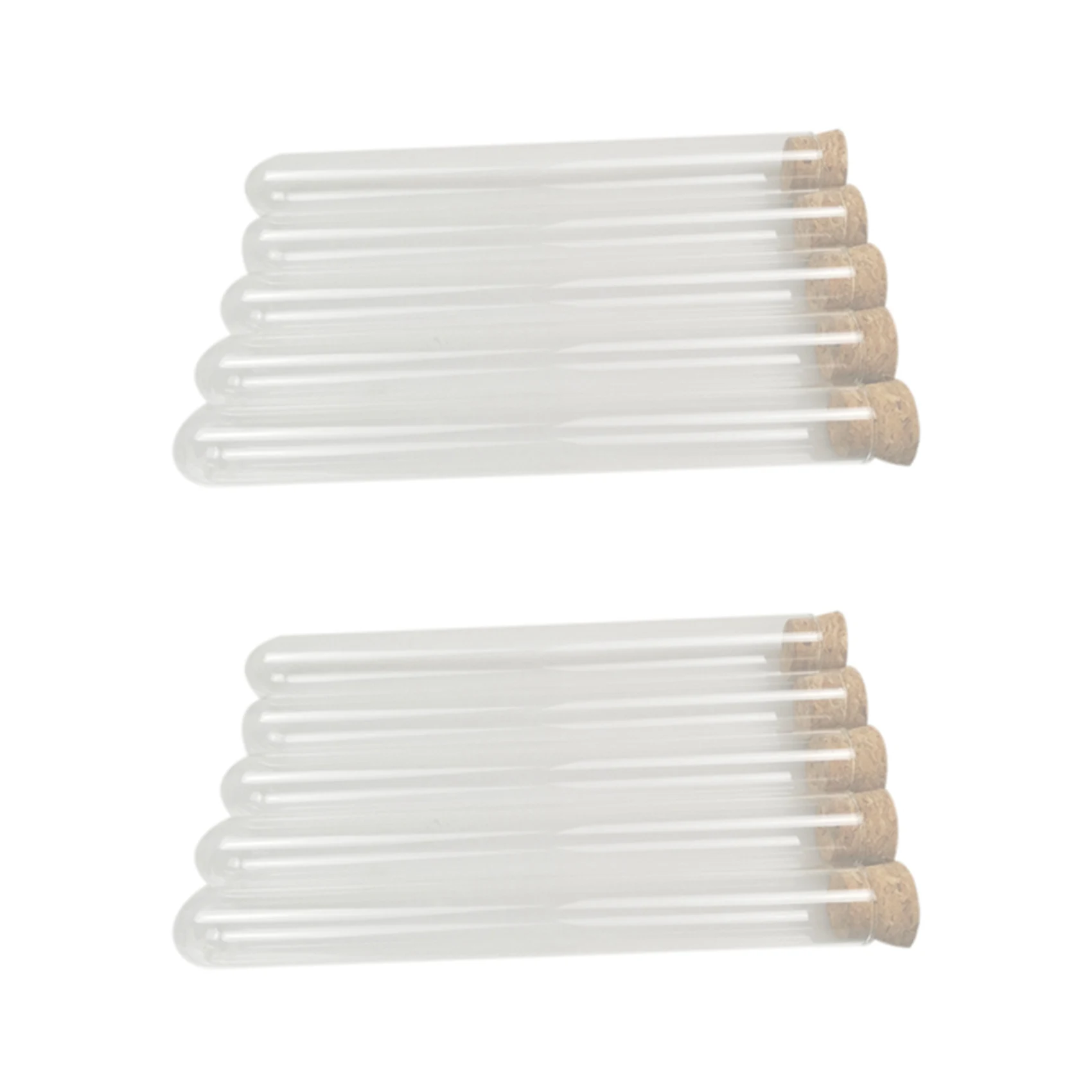 AEF1-100Pcs Tubo de Ensaio Plástico 20X150mm 30Ml com Rolha, Tubo Transparente para Lembrancinhas de Casamento