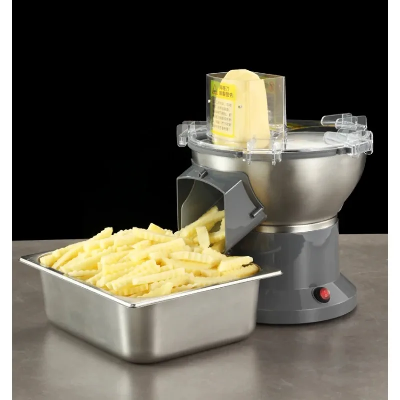 Commercial Electric Wave Knife Wolf Tooth Potato Machine Corrugated Langya Potato Slicer Radish Diced Sliced Shredded Machine