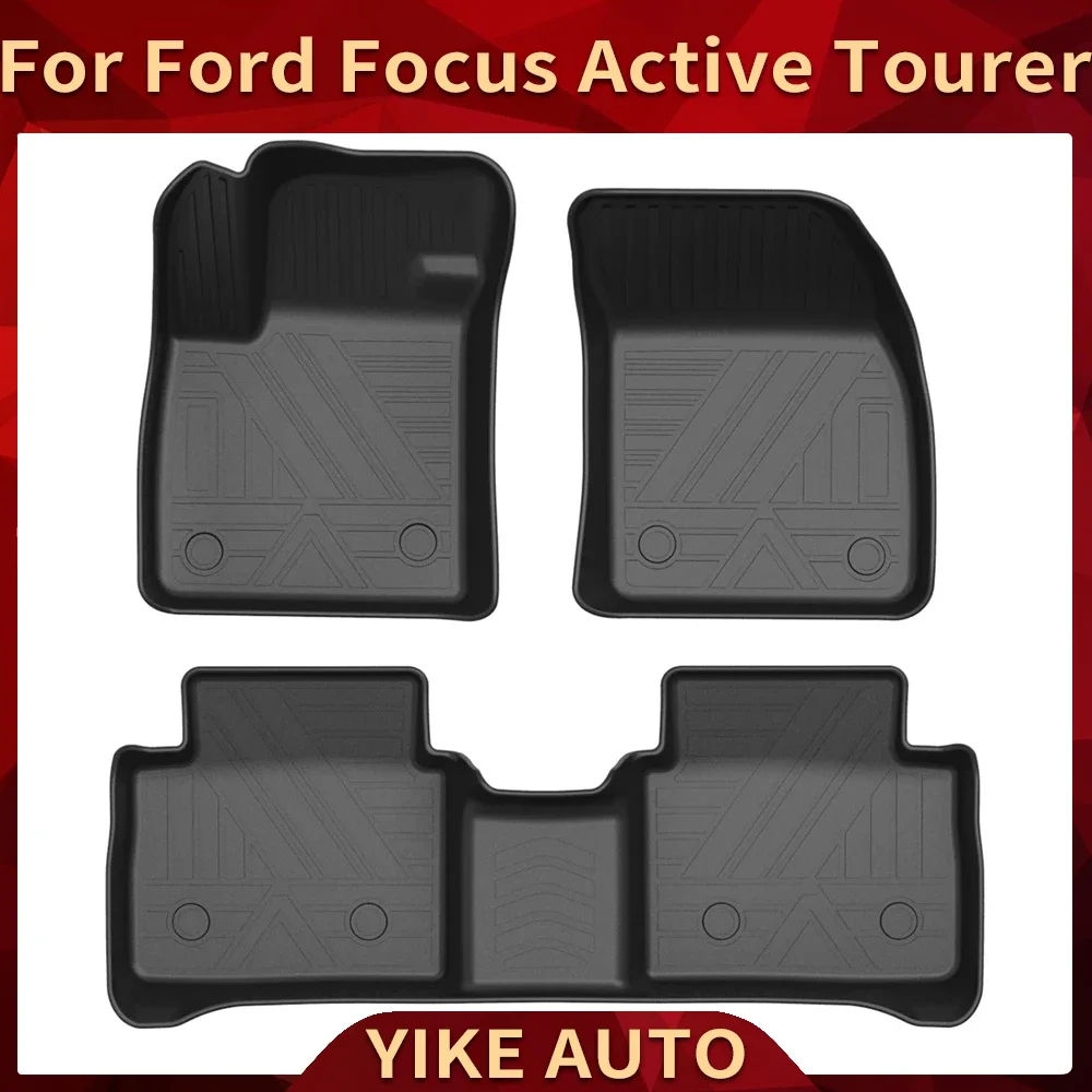 For Ford Focus Active Tourer G4 2018-2022 Hatchback Car Floor Mats All-Weather TPE Foot Mats Pad Waterproof Tray Mat Accessory