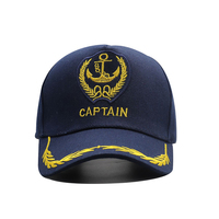 1Pc Adult Yacht Boat Ship Sailor Captain Costume Baseball Hat Cap Cotton Hat Admiral Baseball Caps Captains Hat For Men Boating