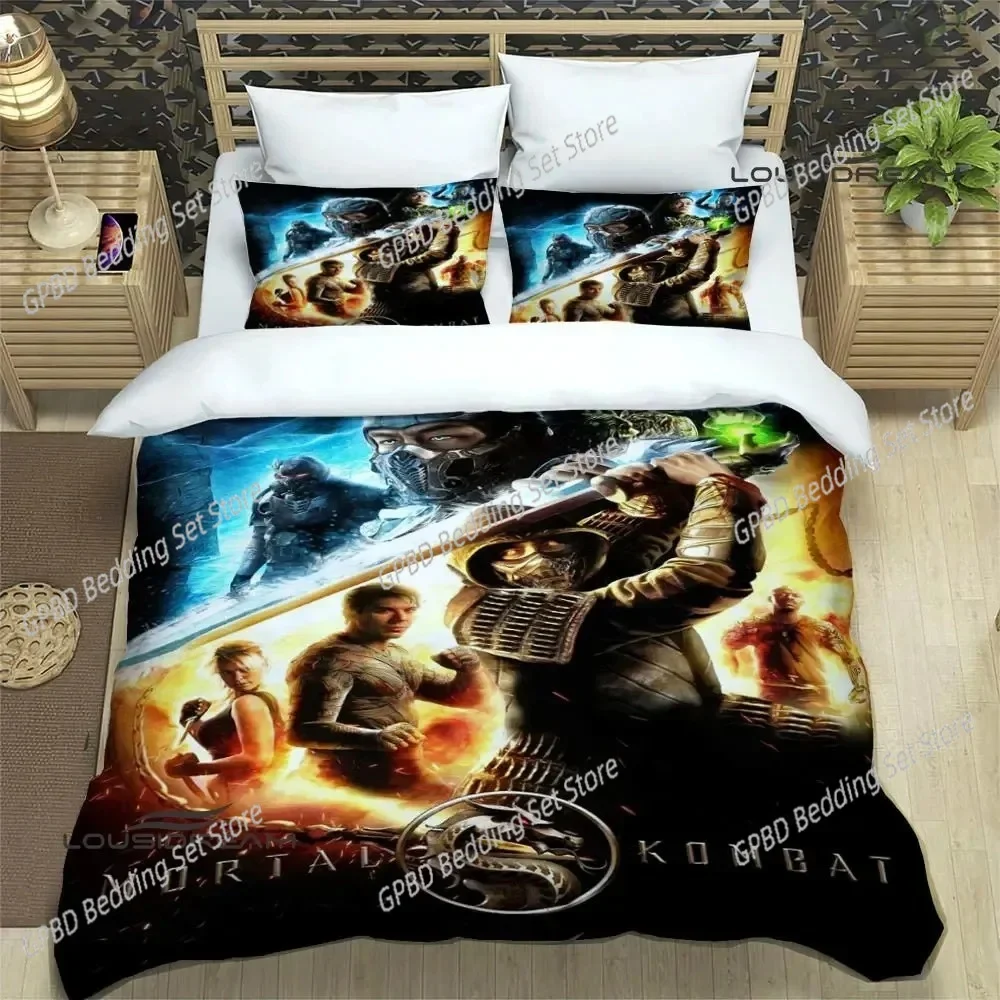 Mortal Kombat Cartoon Printed Bedding Sets exquisite supplies set duvet cover bed comforter set bedding set luxury birthday gift