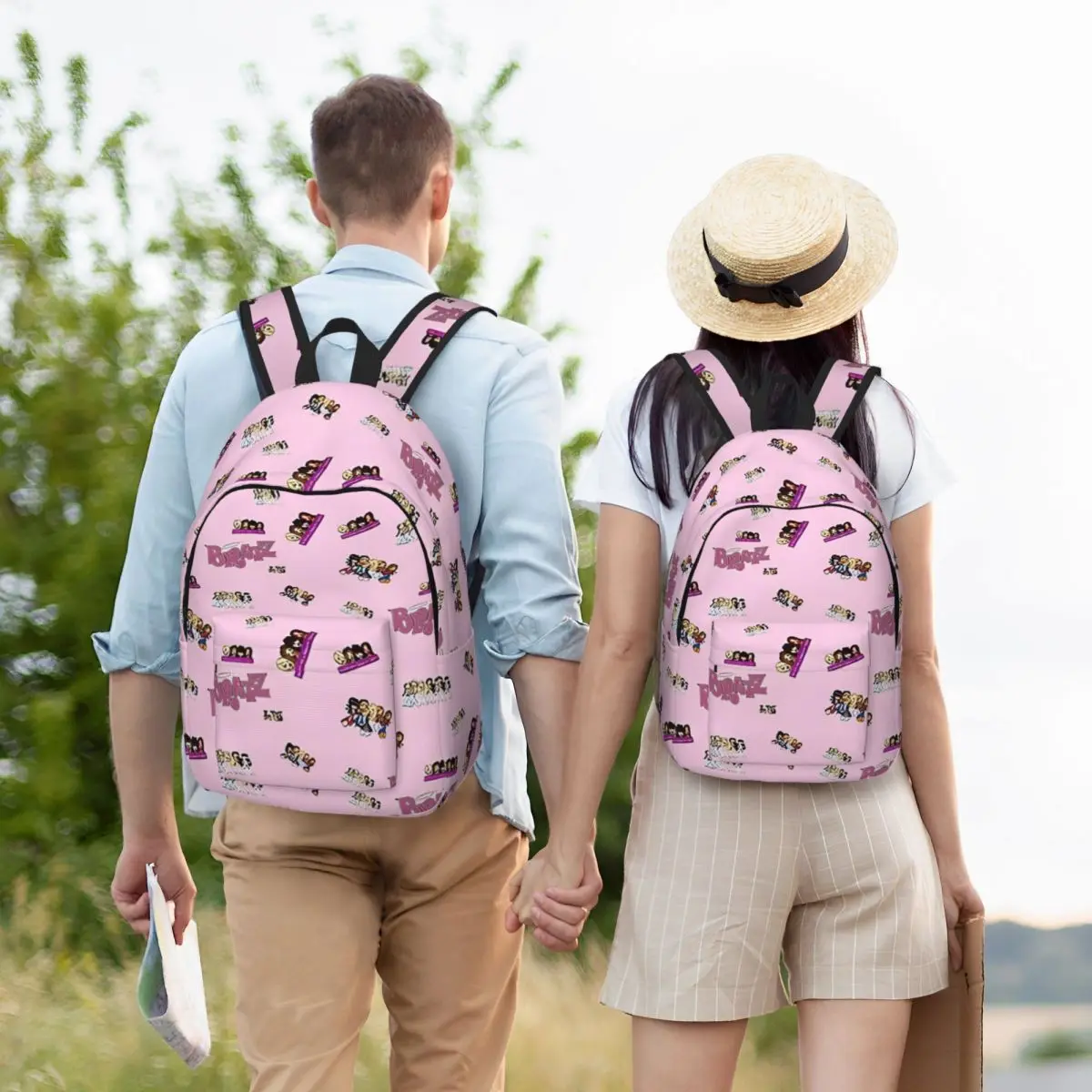 Bratz-bolsas de libros escolares para hombres y mujeres, muñecas de juguete animadas, mochila de día de lona, deportes universitarios medios y altos