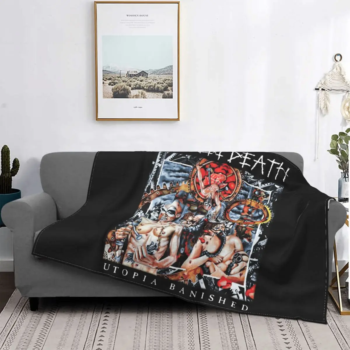 Napalm Deaths Band Blanket Fleece Flannel All Season Ultra-Soft Utopia Banished Throw Blankets For bed Plush Thin Quilt