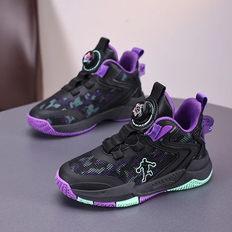 

Children's Sports All-season Large-sized Thick-soled Height-increasing Breathable Fashionable Bestseller Mesh Basketball Shoes