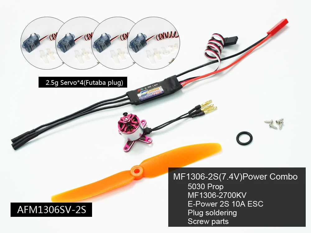 AFM1306-2S 7.4V 5inch 6inch 1306/1308 Micro Power System Combo