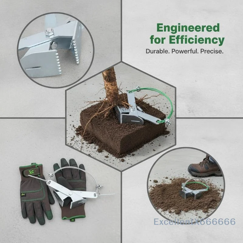 Time Saving Multipurpose Tree Root Puller Heavy Duty Sapling Weed Remover Tool for Forestry Yard Ground Clearing