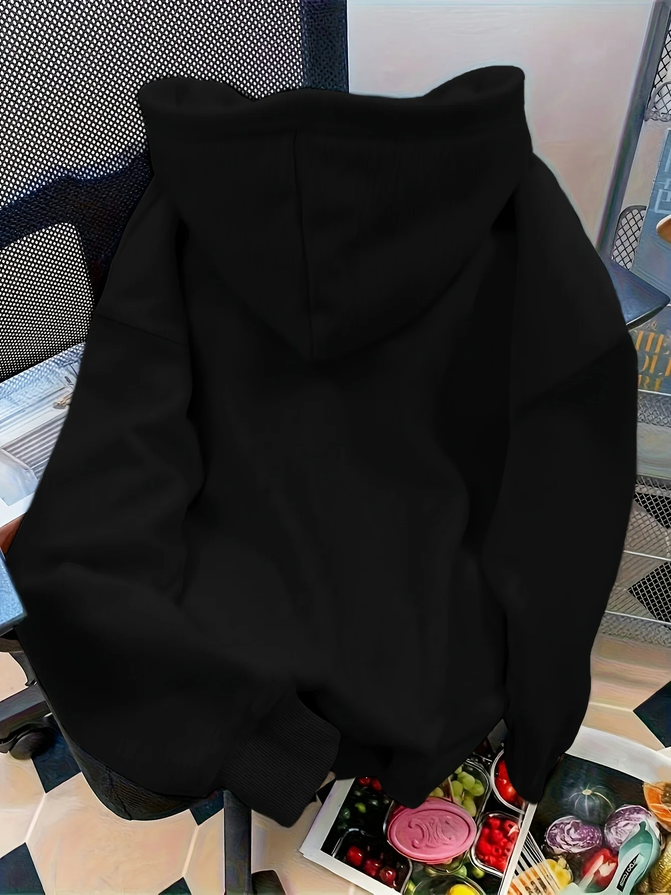 هوديي Cozy Navy Blue NYC All Team - أكمام طويلة، بلوفر كاجوال مع جيب الكنغر، طباعة "NYC ALL TEAM SPORTS CLUB" #2