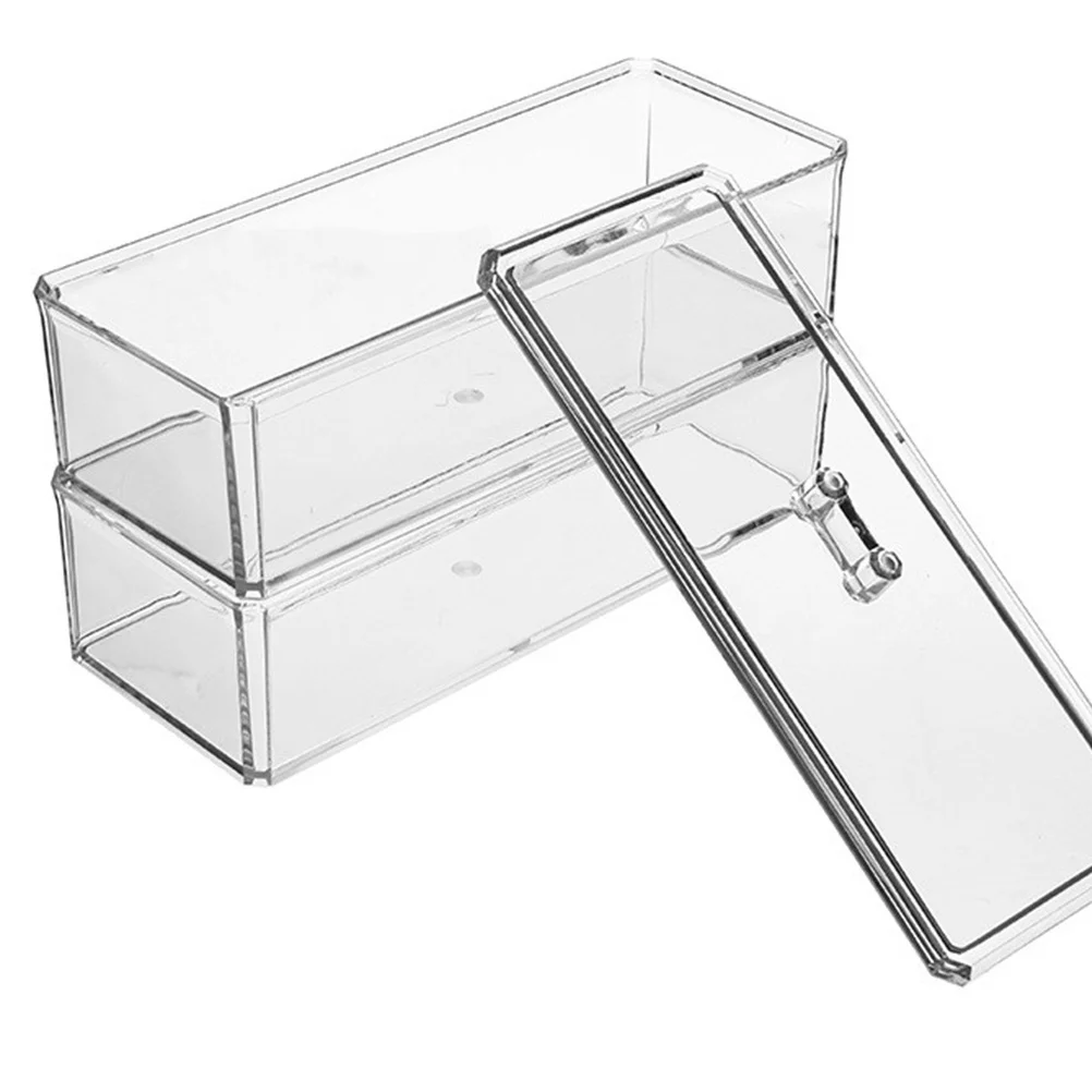 

Stylish Transparent Storage Box Durable Organizer for Jewelry Makeup Home Table Desk Tidy Jewelry Storage Box