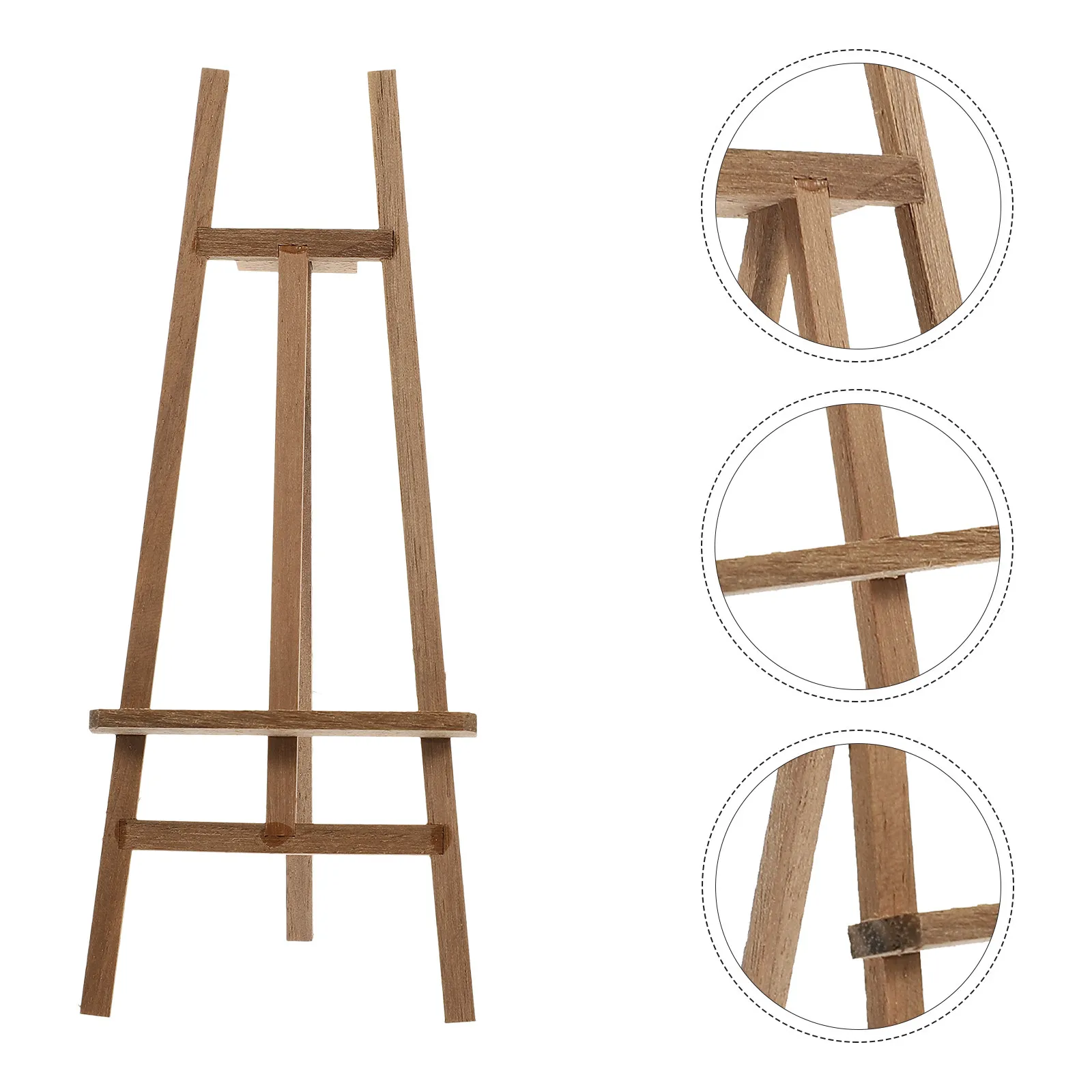 

Миниатюрный деревянный мольберт, декоративный элемент для миниатюрного домика, маленькая деревянная подставка для демонстрации, декор для кукольного домика, DIY-декор для сцен, микроландшафт