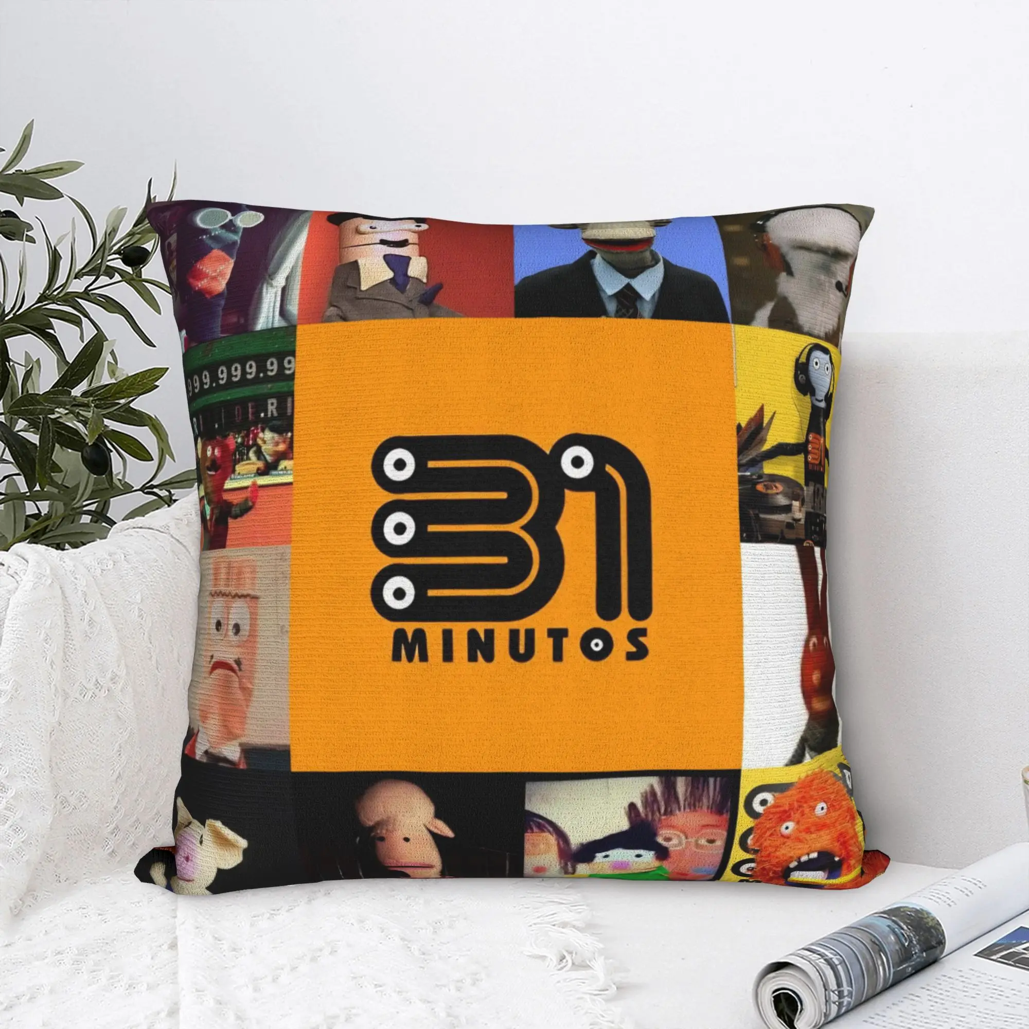 Fundas de almohada cuadradas con diseño de comedia chilena, 31 minutos, funda de cojín decorativa divertida de poliéster para sofá, 40*40