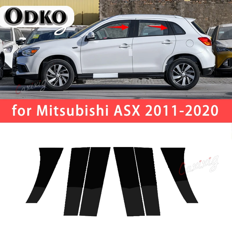 

Glossy Car Window Center B-pillar Decoration Sticker Film For Mitsubishi ASX 2011-2020 Window Trim Cover BC Column Sticker