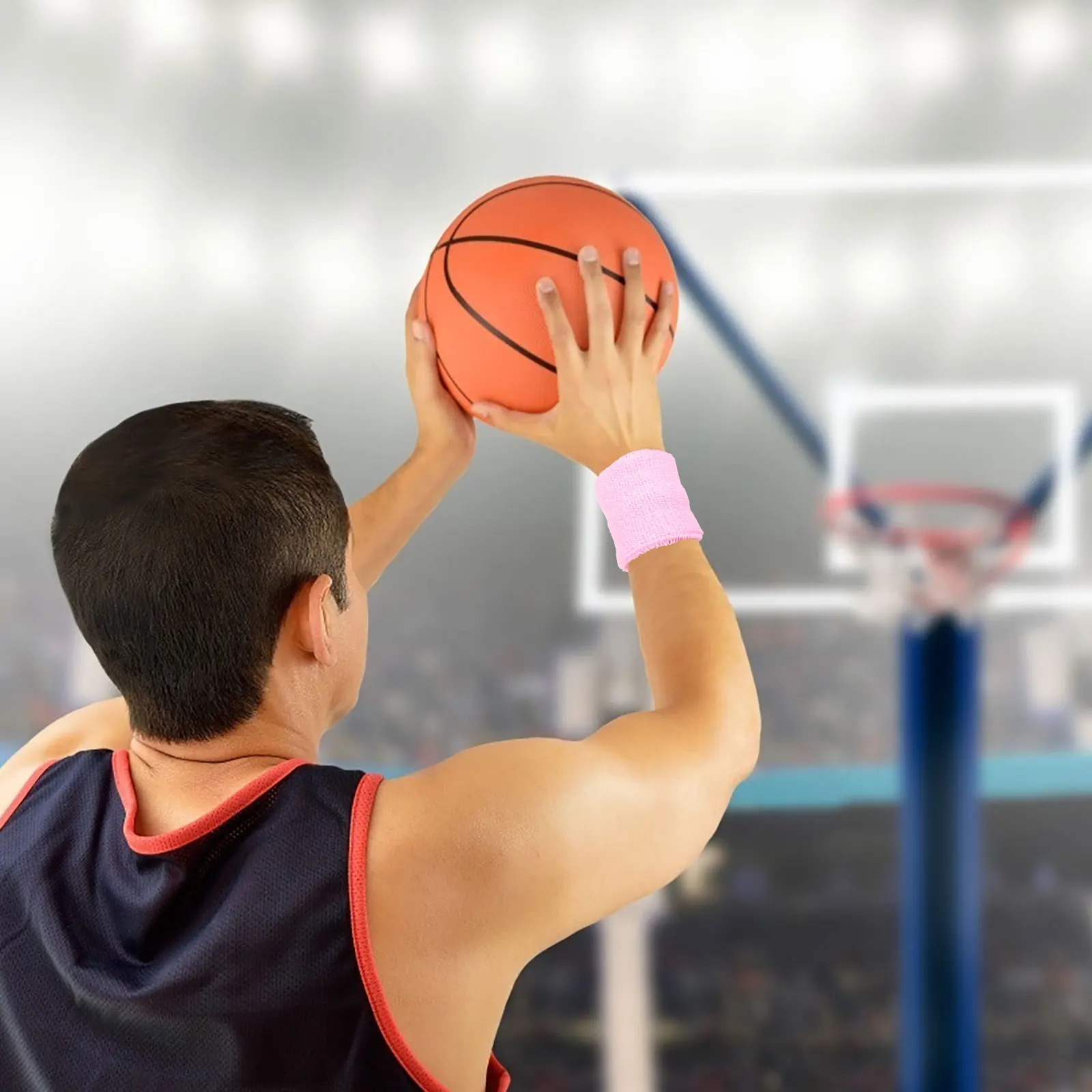 

6 Pcs Kids Sports Wristbands Sweatbands Children Gym Running Basketball Absorbent Elastic Cotton Soft Lightweight