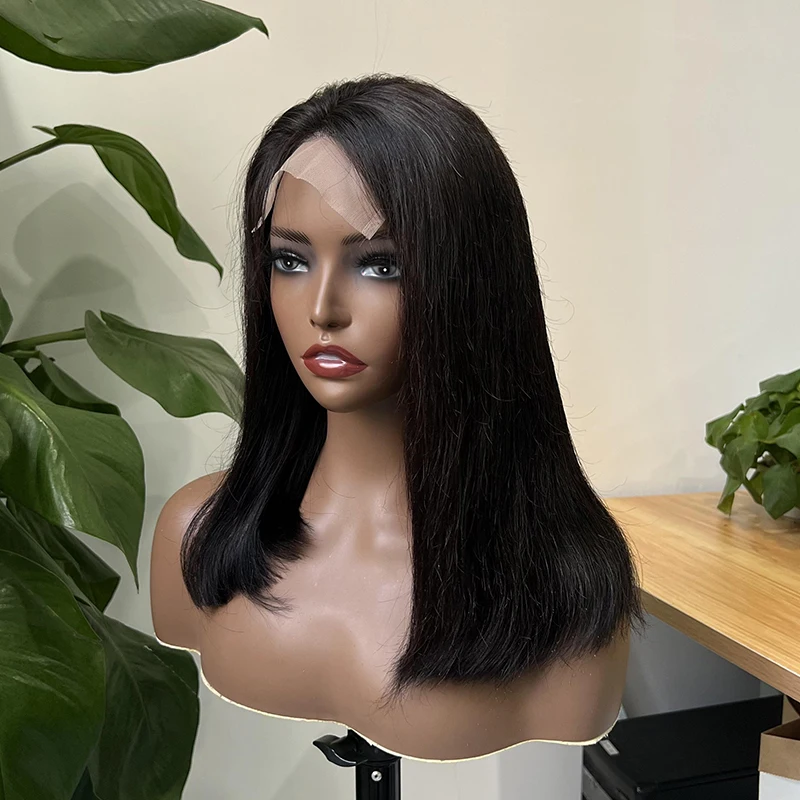 

5X5 Lace Closure Human Hair Wig 13x4 Transparent Lace Frontal Wigs For Women Short Bob Straight Wig Raw Virgin Hair Preplucked