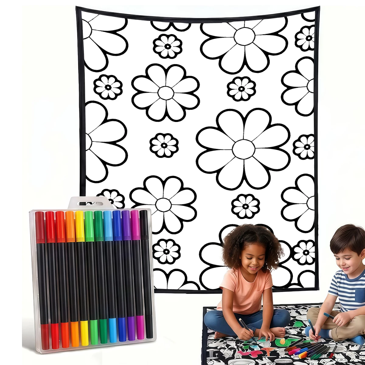 Home Textiles & Decorations - Blauwe, witte en gele madeliefjes: doe-het-zelf,