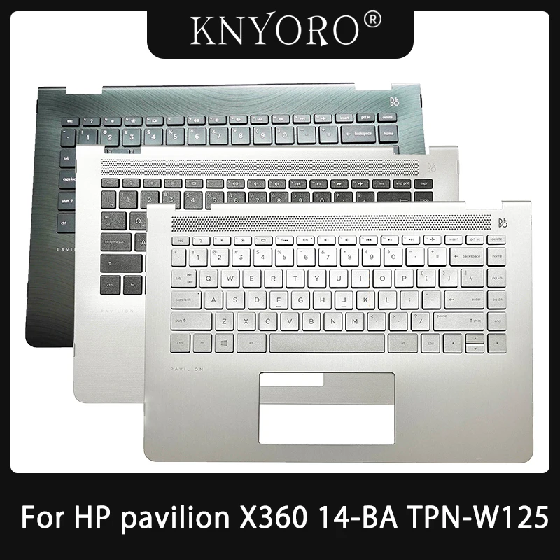 

Original NEW US/LA Keyboard For HP pavilion X360 14-BA TPN-W125 Laptop Upper Case Palmrest C Shell Top Housing Cover 924115-001