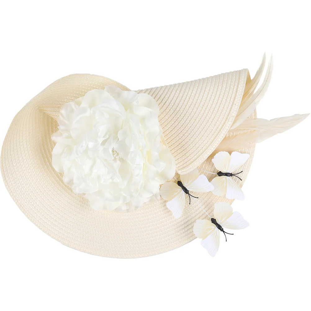 

Bridal Hat Women Fascinator Headband Butterfly Decorations Tea Party Wedding Hair Accessories Delicate Color Light Weight