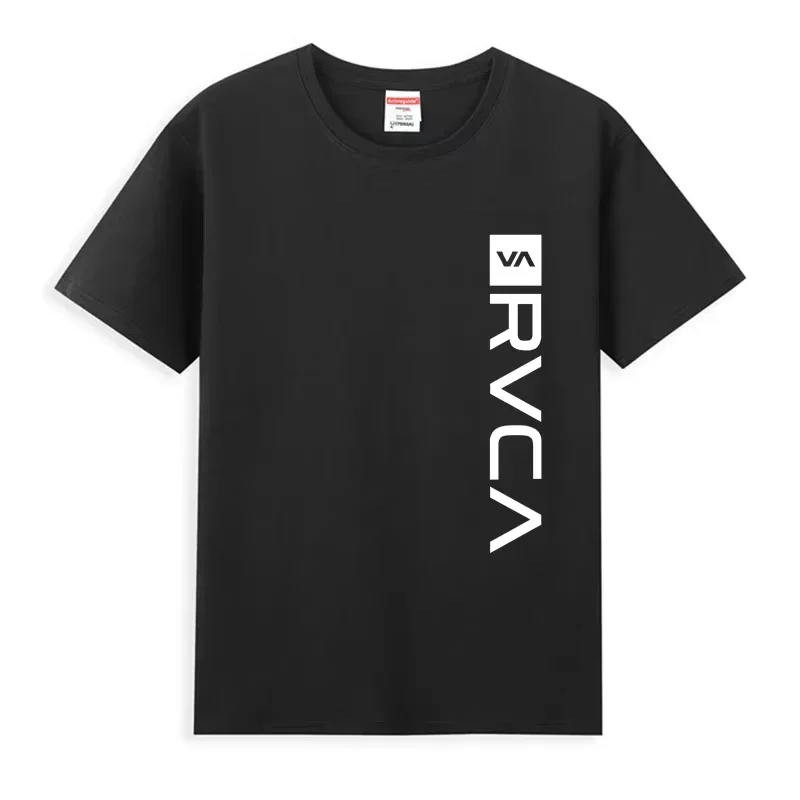 

2025 Men T Shirt Casual RVCA Desing Print T-shirt Graphic Summer Short Sleeves 100% Cotton S-3XL Cool Tee