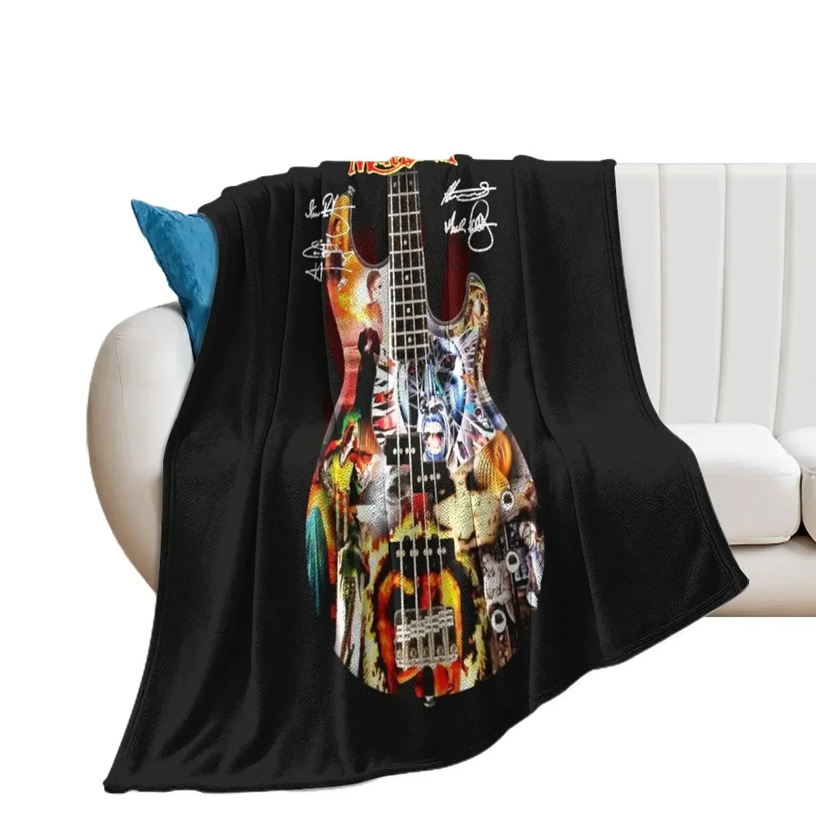 Marillion guitar signatures Throw Blanket heavy to sleep Decorative Beds Blankets