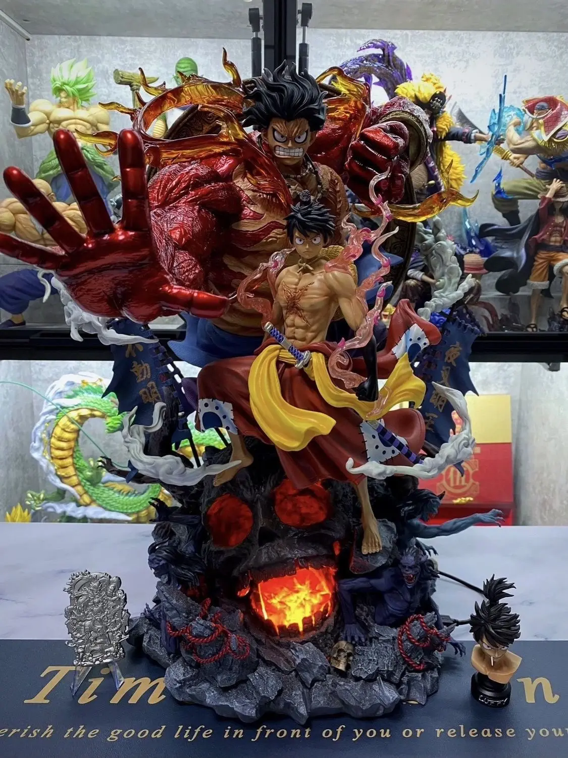 One Piece Figure Luffy figures gear4 luffy the ghost island Figurine Statue Model Doll Collection Desk Decor Toys Birthday Gifts