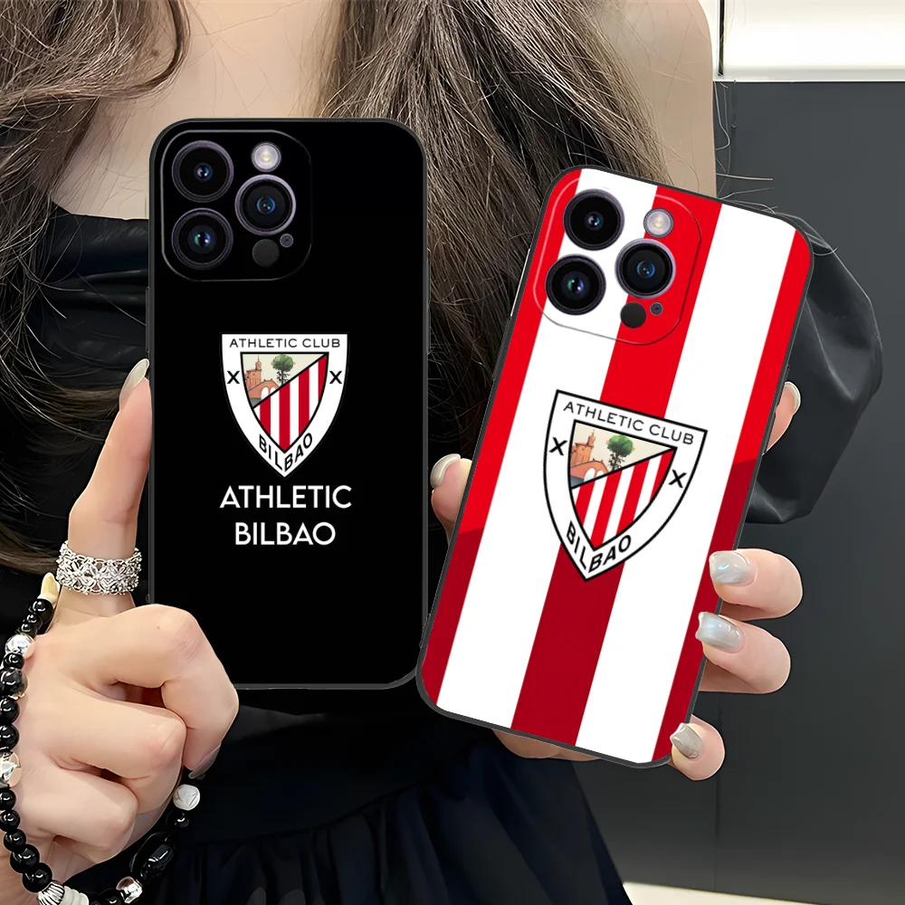 携帯 B-ビルバオ電話ケース iPhone 16 15 14 13 12 11 X XR XS 8 7 プロマックスプラスミニ黒携帯電話スマートフォンカバー