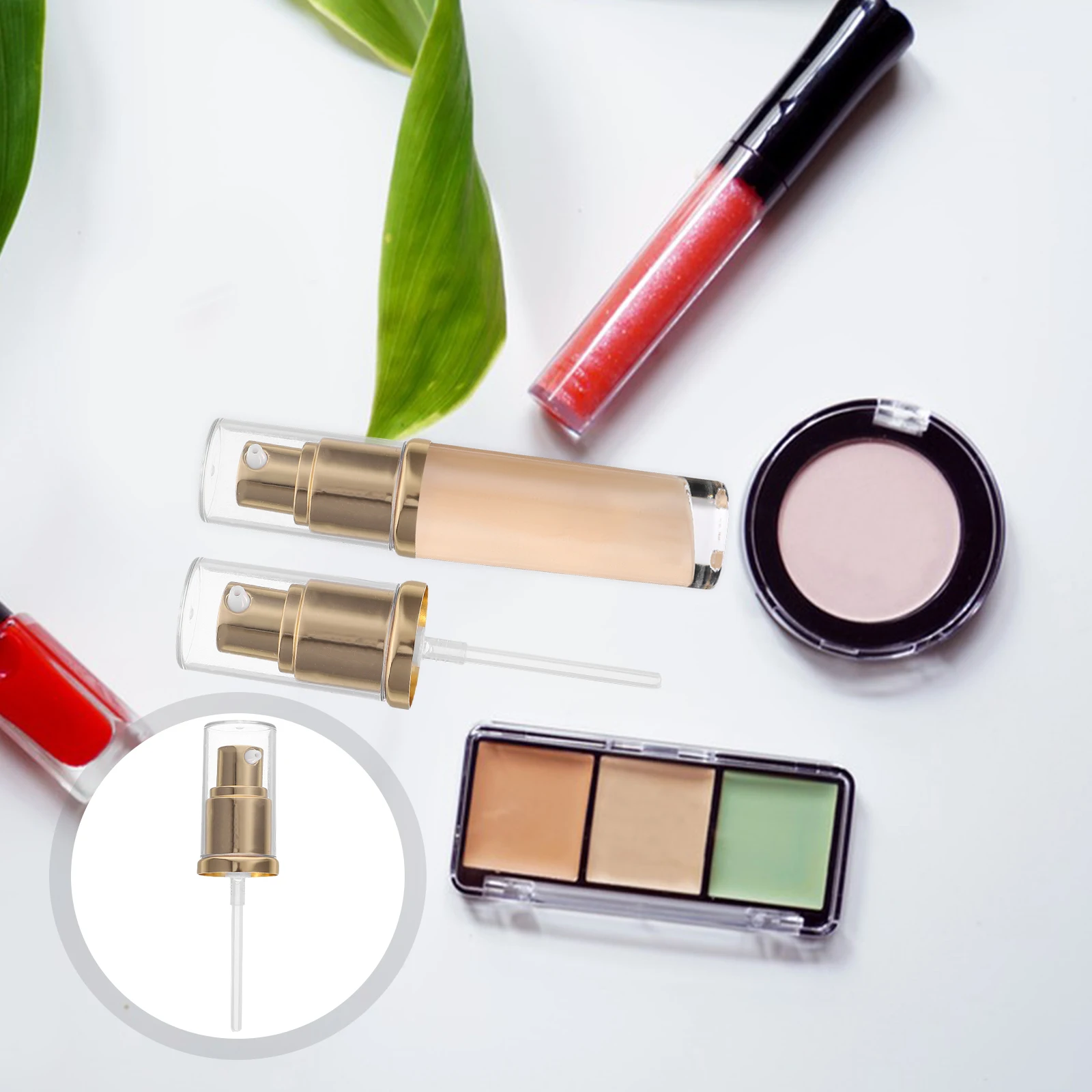 

2pcs Replacement Head For Foundation Bottle Smooth Dispensing Lotion Pump Nozzle Liquid Bottle Pump Accessories