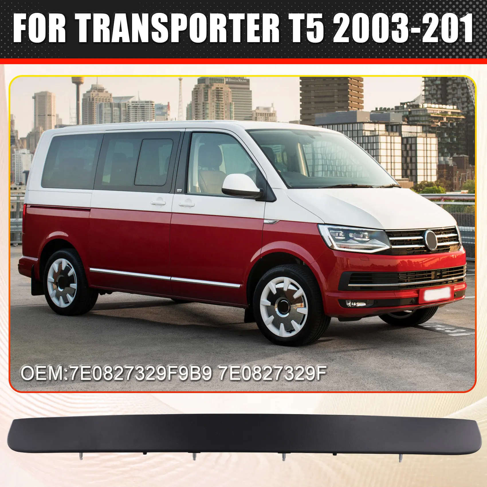 Car Rear Plate Lamp Strap Car Rear License Plate Light Strip License Plate Light Strip For VW TRANSPORTER T5