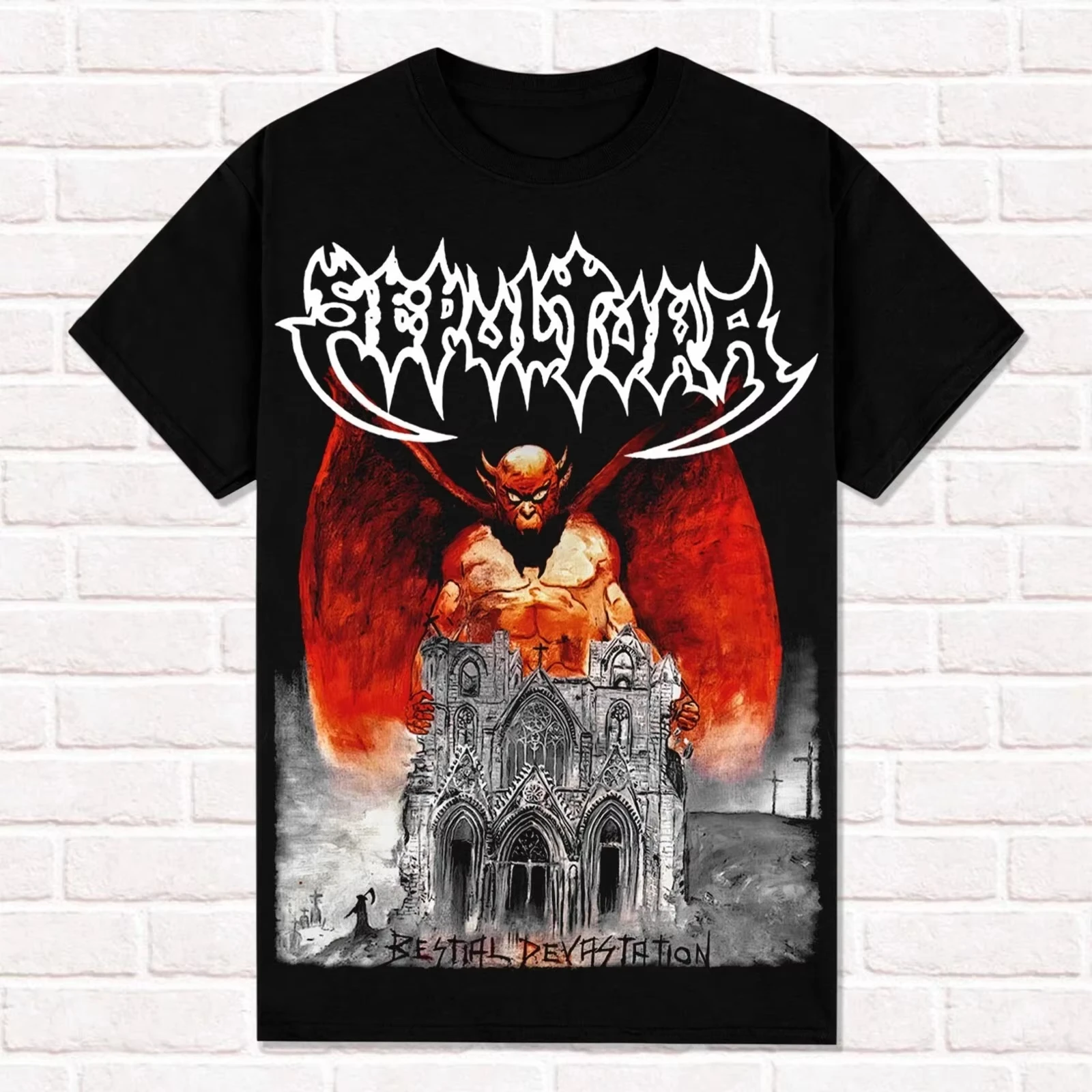 

Футболка Sepultura Bestial Devastation 1985, трэш-метал, футболка Death Metal, футболки, топы, унисекс, хлопок, с короткими рукавами, High Street