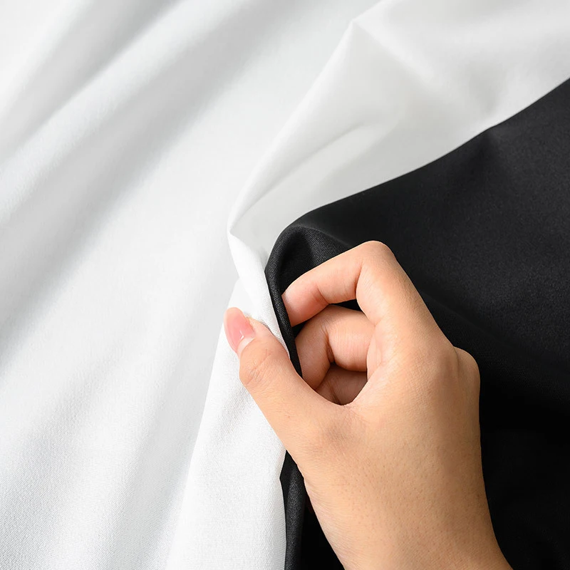 Black White Fusible Interlining 100% Polyester