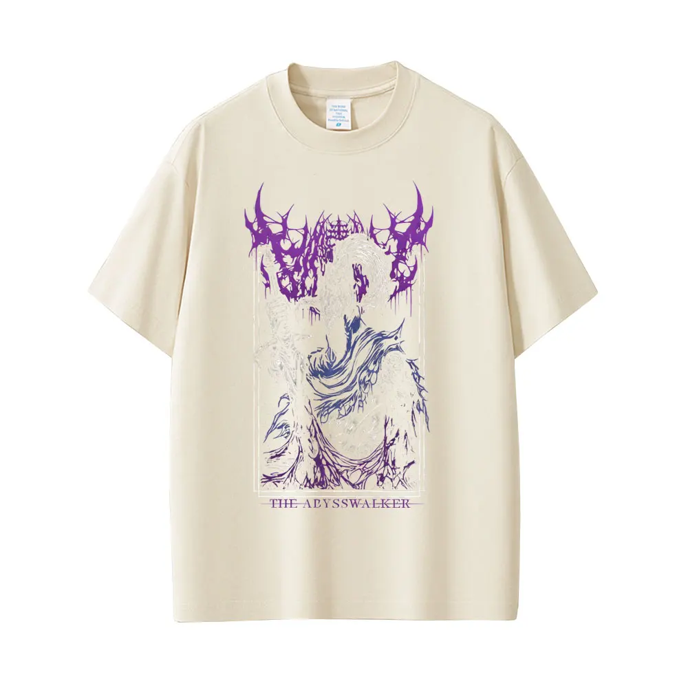 Game Dark Souls Artorias The Abysswalker Graphic T-shirt Men Women Vintage Gothic Rock T-shirts Men's Punk Oversized T Shirts