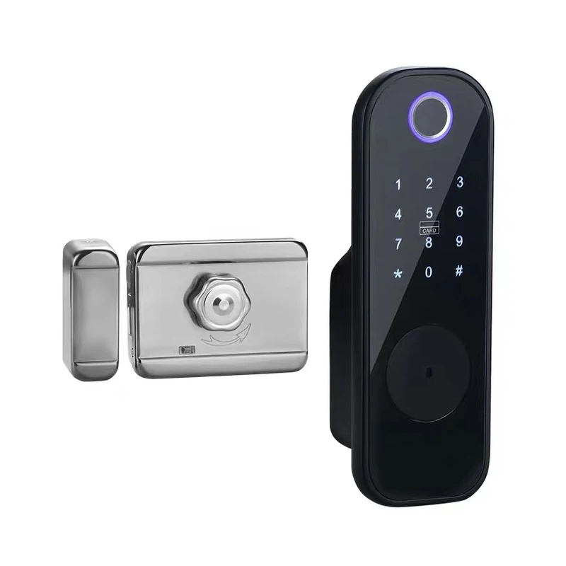 Hot Sell Waterproof  WIFI/TTlock Double-sided Fingerprint IP65 Finger Print Password Card Key Door Locks