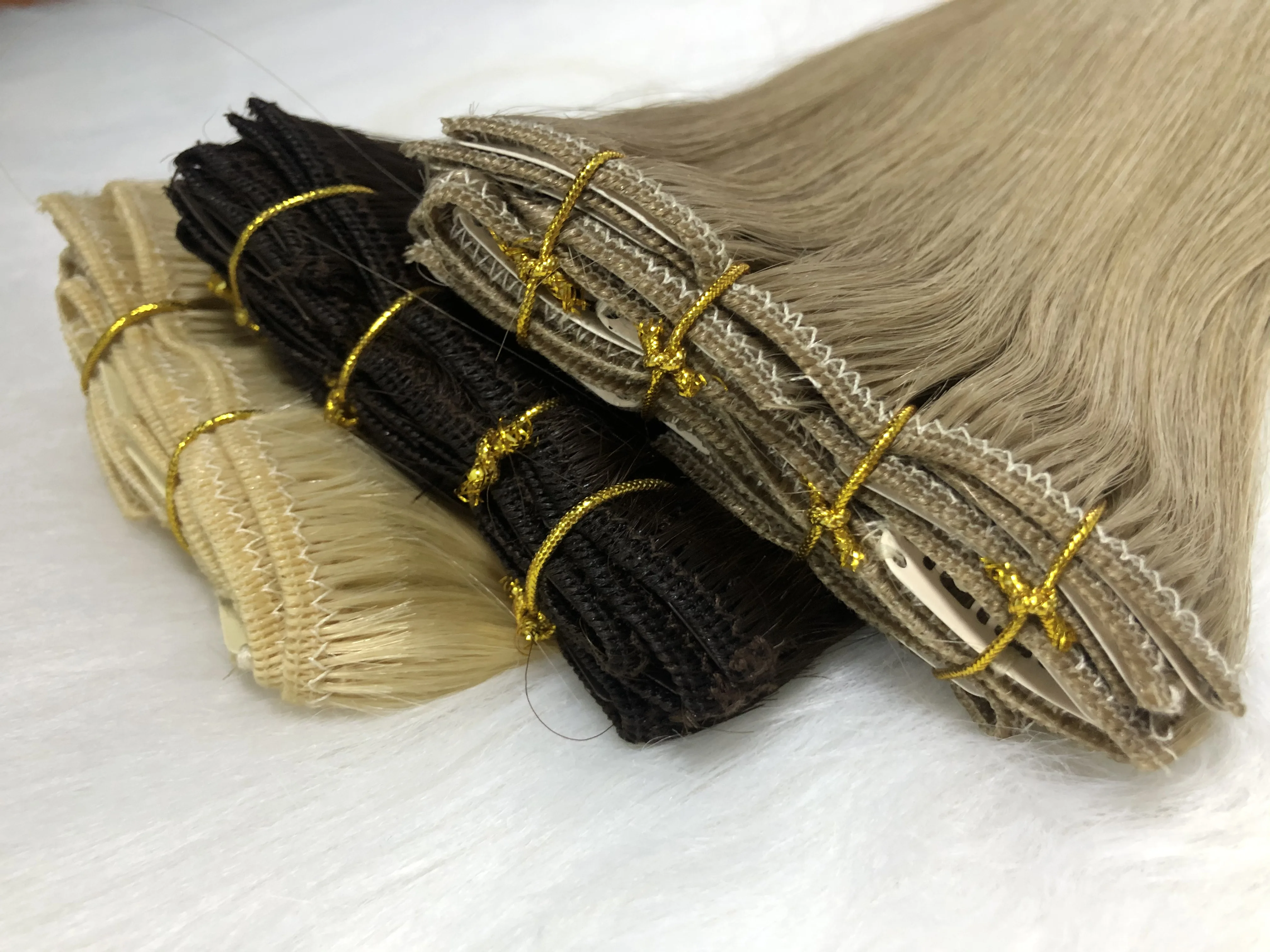 Picture 4: Straight Clip in Full Head Hair Extension 7pcs Clip-in Human Hair Extensions 70g 100g 120g Natural Clip in Hair Extension Ombre