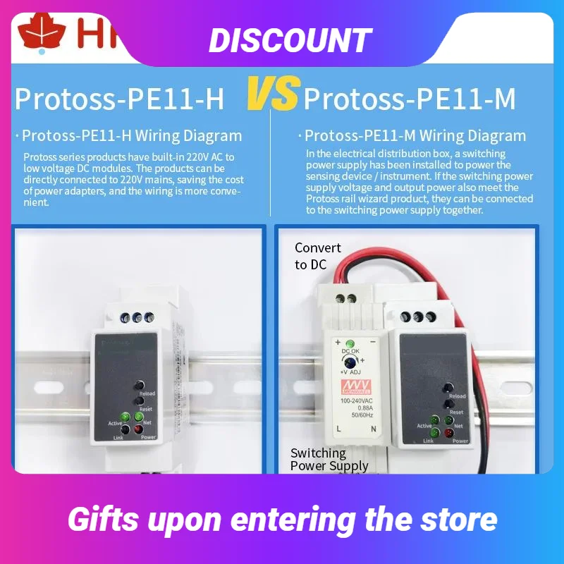 

Скидка High Flying Protoss-PE11 RS485 Проводной к последовательному серверу Ethernet Монтаж на рейку DTU RS485 к последовательному серверу Ethernet