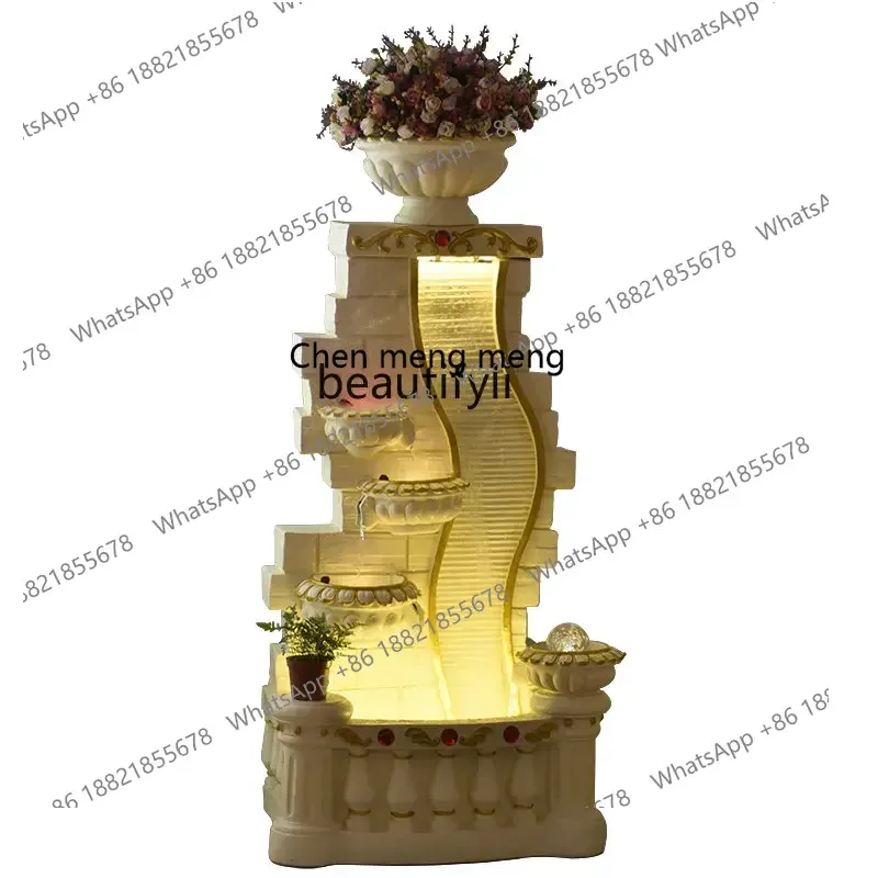 D178 Y LBX Living Room Small Household European Landscape Ecological Change Water Fish Globe Aquarium Decoration