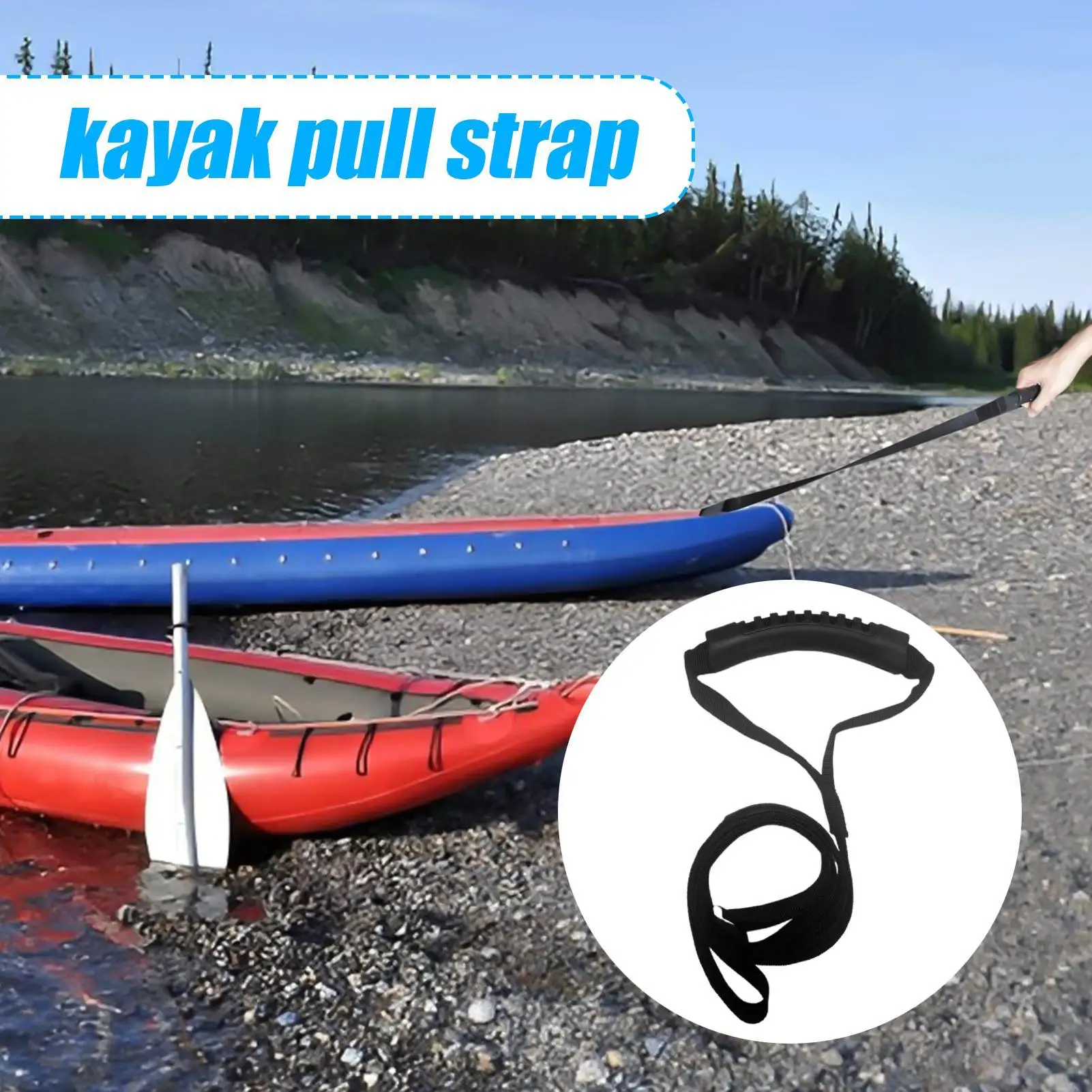 

Kayak Stand up Assist Strap Tool Pulling Cord Comfortable Boat Standing Rope 33-55 inch Dragging Accessories for Kayaker
