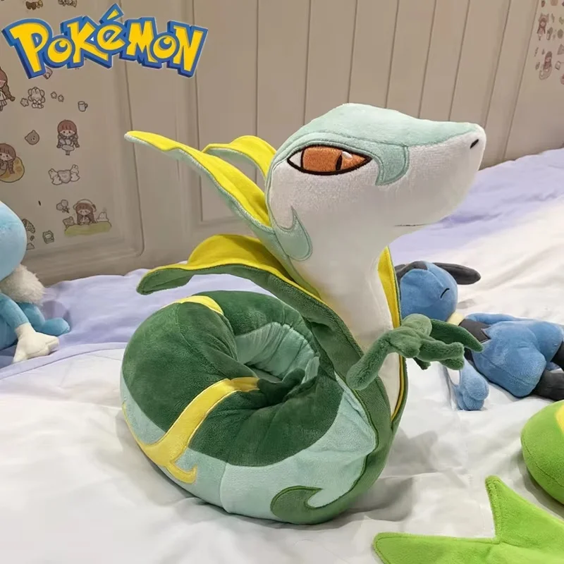 110cm-pokemon-plush-snivy-servine-serperior-stuffed-toy-collection-anime-cartoonkawaii-pillow-dolls-for-kids-xmas-holiday-gift