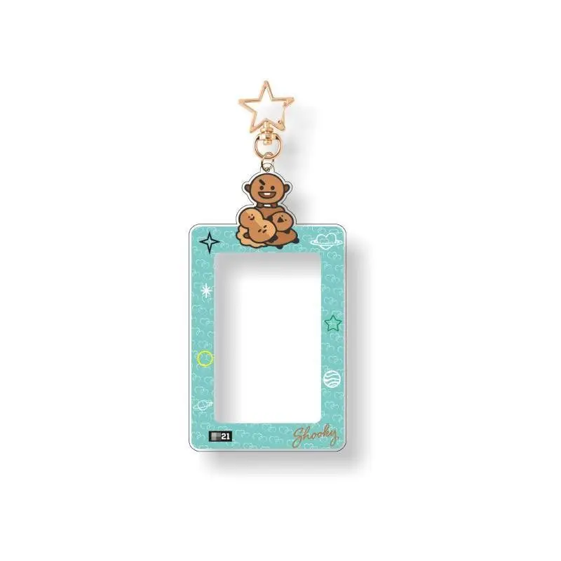 Kawaii BT21 Kaarthouder Sleutelhanger Kaartopslag Hanger ID Foto Opslag Kaart Tas CHIMMY COOKY KOYA TATA Anime Gift Speelgoed