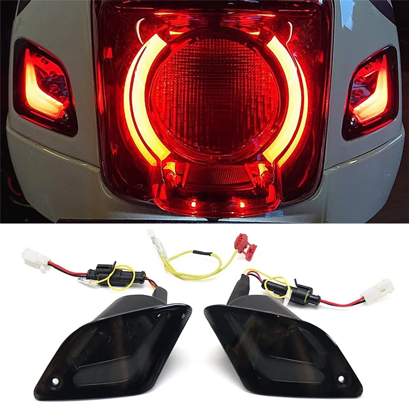 LED Turn Signal Light Waterproof Flasher Indicator Rear Lights Lamp for Vespa GTS 300 GTS250 GTS300 GTS150 GTV300 GTV250