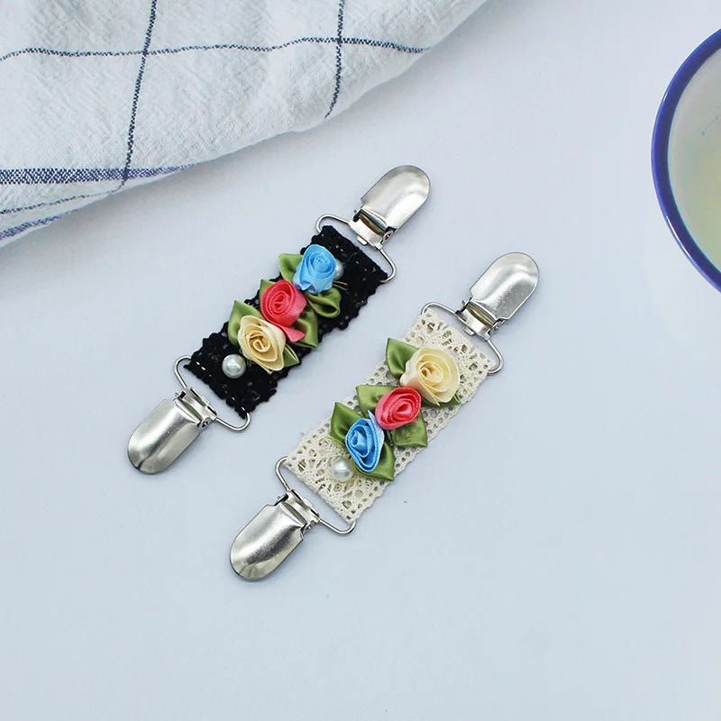 Flower Design Cardigan Sweater Clip Metal Duck Clips Pin Brooch Shawl Shirt Collar Holder Clip Buckles Clothing Keeper