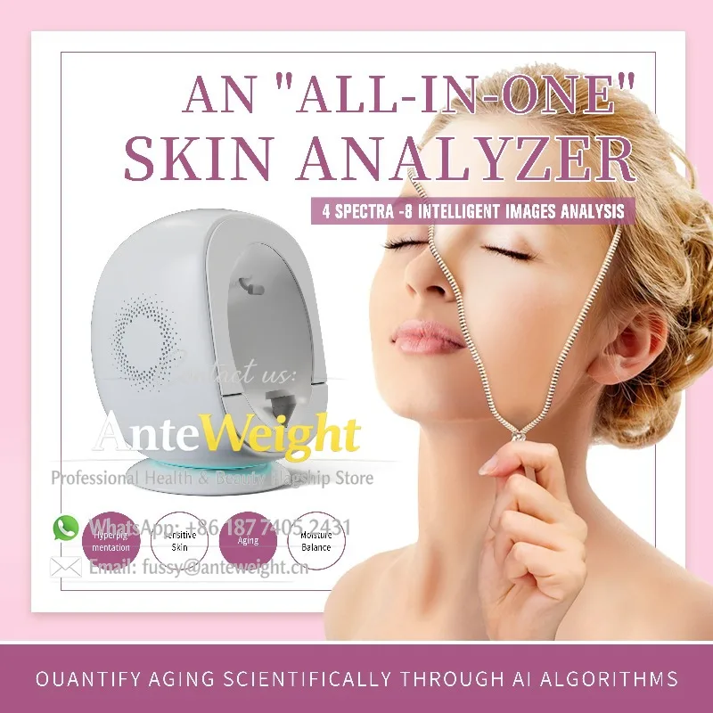 3D Ultra HD Camera Skin Analyzer Detects Potential Skin Issues with Pigmentation Analysis
