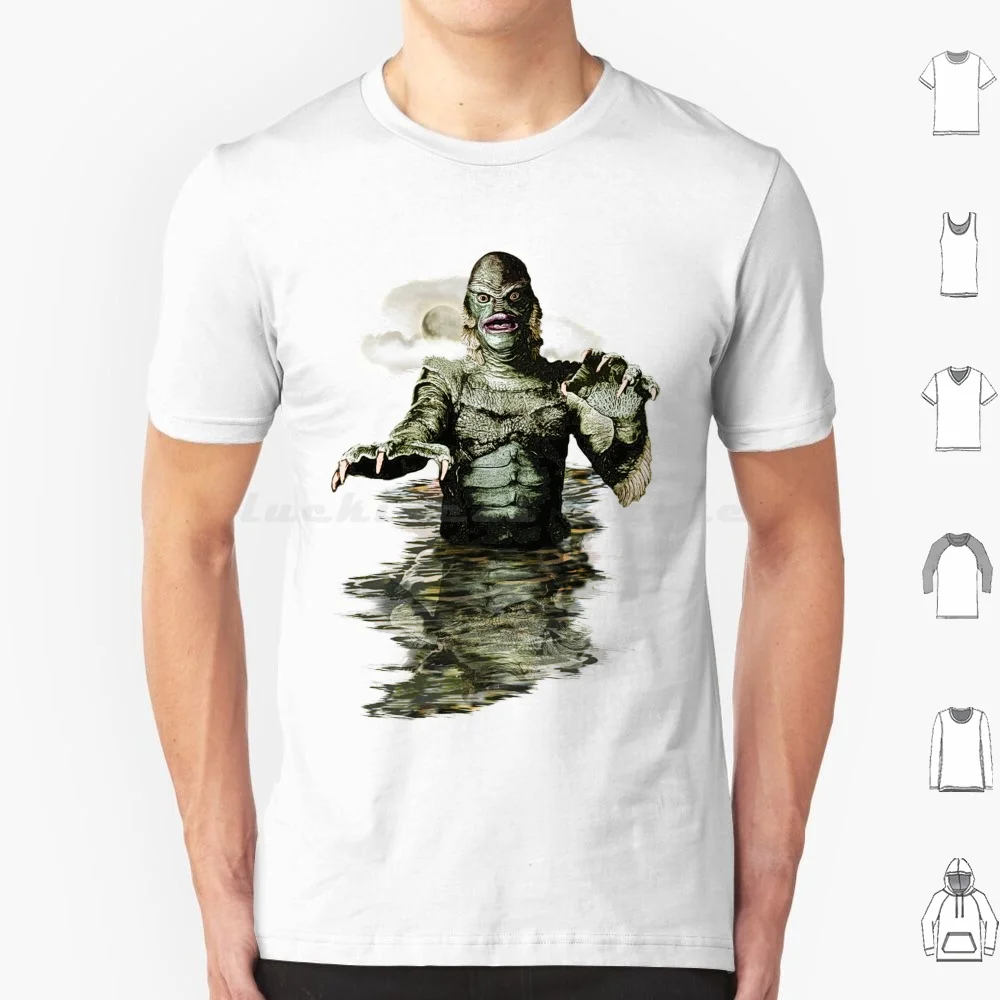 Gill Man-Creature From The Black Lagoon T Shirt Big Size 100% Cotton Thebluebox115 Gill Man Creature Black Lagoon Retro Movie