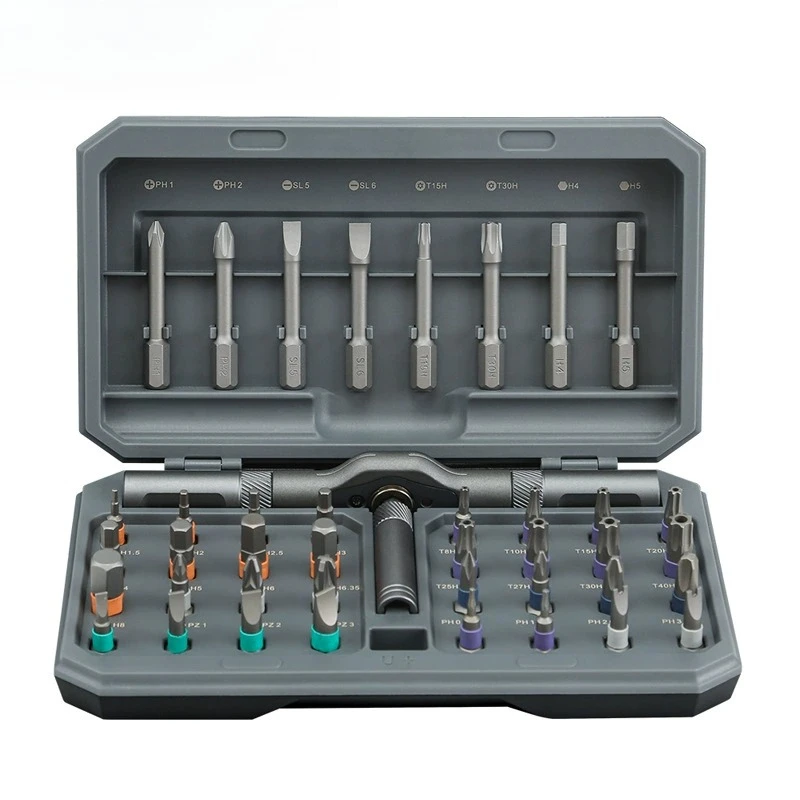 Ratchet screwdriver set 24 in 1 multifunctional S2 steel household wrench screwdriver tool combination set